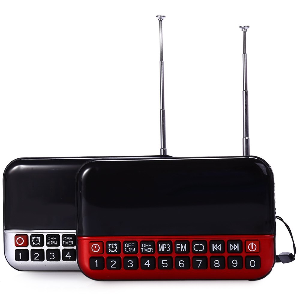 Digitale Wekker Led Display Radio Muziek MP3 Speaker Reizen Snooze Functie Draadloze Antenne Office Home Voor Ouder De Aged
