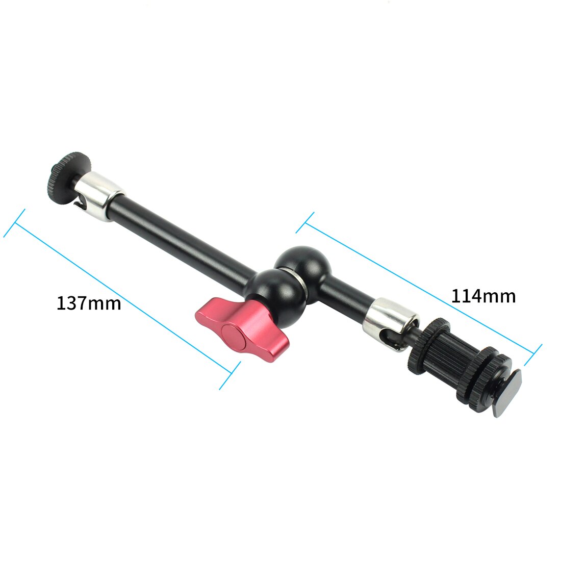 Adjustable Friction Articulating Magic Arm 7 9 11 inch 1/4" Cold Shoe Mount Super Clamp for Flash Light Monitor Video SLR Camera: 9 inch Arm