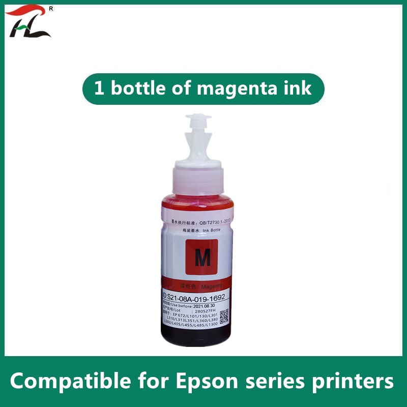 Kit di Ricarica di Inchiostro della tintura per Epson L100 L110 L120 L132 L210 L222 L300 L312 L355 L350 L362 L366 L550 L555 l566 stampante di Trasporto libero: M