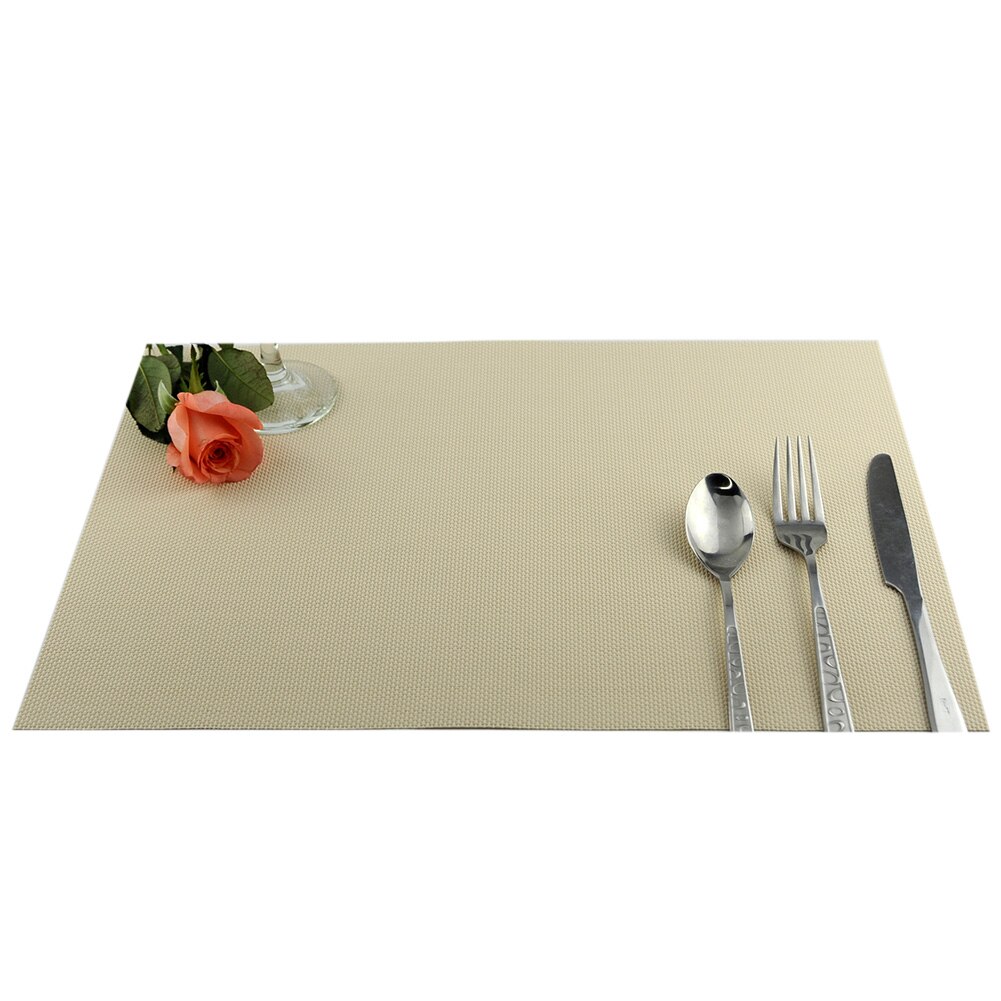 Tapete aislante para mesa de PVC lavable, salvamanteles antideslizante, Occidental: Beige