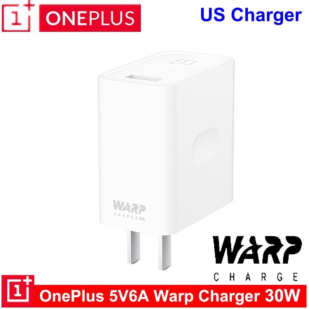 Caricatore di ordito OnePlus 7T 5V6A ordito originale ricarica rapida EU 、 caricatore usa per OnePlus 8 8pro 8T 7T Pro 7 6T 6 cavo di ordito OnePlus 6A: Only Charger US