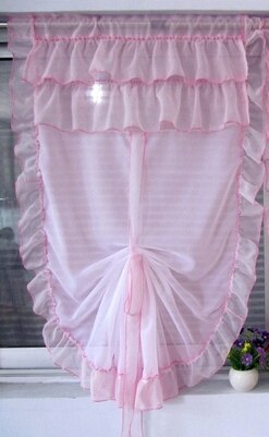 Rideau de ballon relevable, modèle fille coréenne, écrans de chambre à coucher de salon (une pièce): Rose / 1x W100cm x H175cm