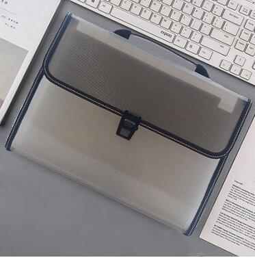 Nowy wielowarstwowy Sztuka przenośny pakiet narządów papier studencki teczka informacje klamra A4 przechowywanie dokumentów 13 w aktówka: czarny