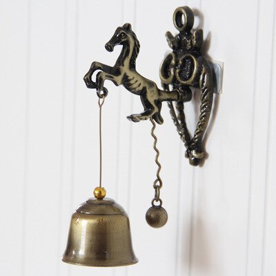 Retro nostalgisk stil dyr dørklokker metal jern klokker vindklokker ornamenter hest elefant ugle form: D