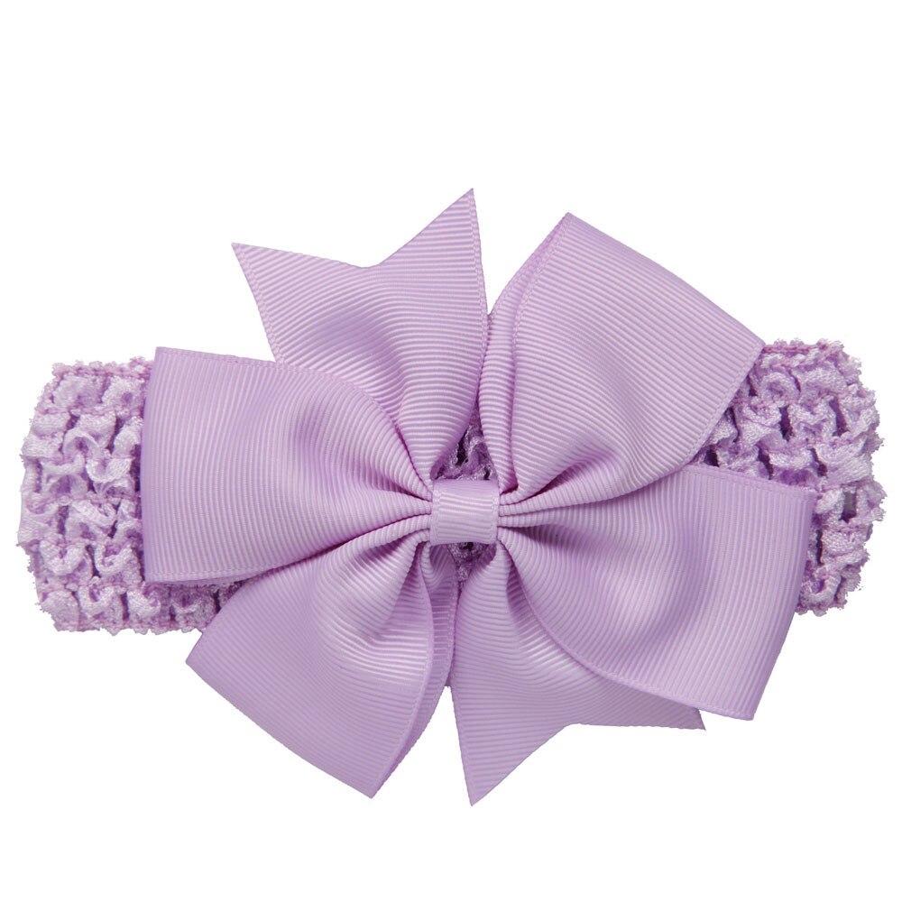 Baby Girl Bows Wave Headbands Big Bowknot Hair Accessories Cotton Wide Head Turban Infant Newborn Headbands Solid Headwraps