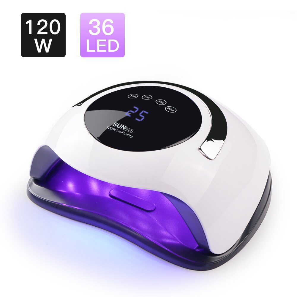SUN BQ5T lámpara LED UV para secador de uñas lámpara de hielo de 120W para manicura Gel lámpara de secado de uñas lámpara para barniz de Gel: Default Title