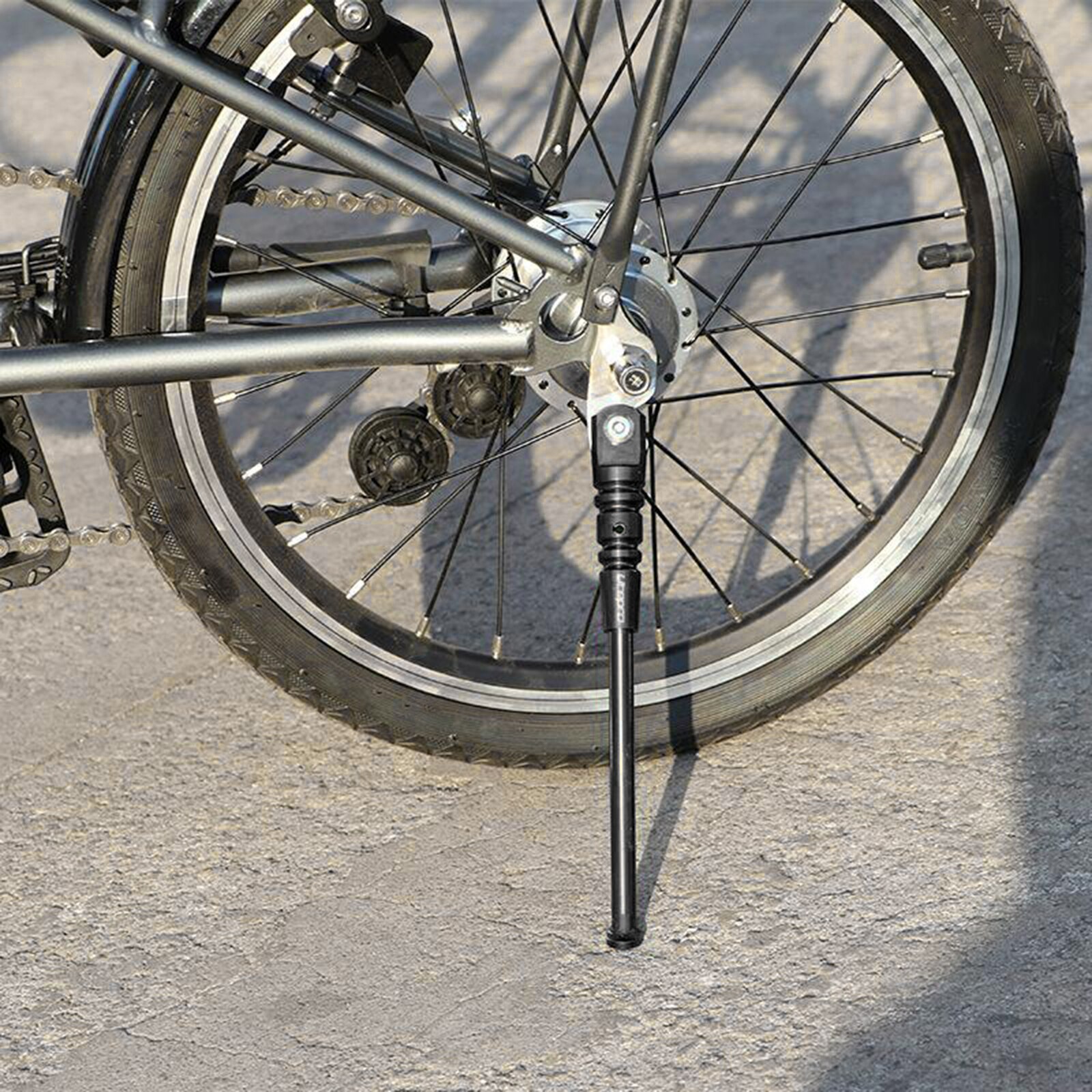 Folding Bike Kickstand Anti-rust Alloy Stable Rear Side Support Stand Prop Easy Install Single Leg for Brompton Bicycle Parking