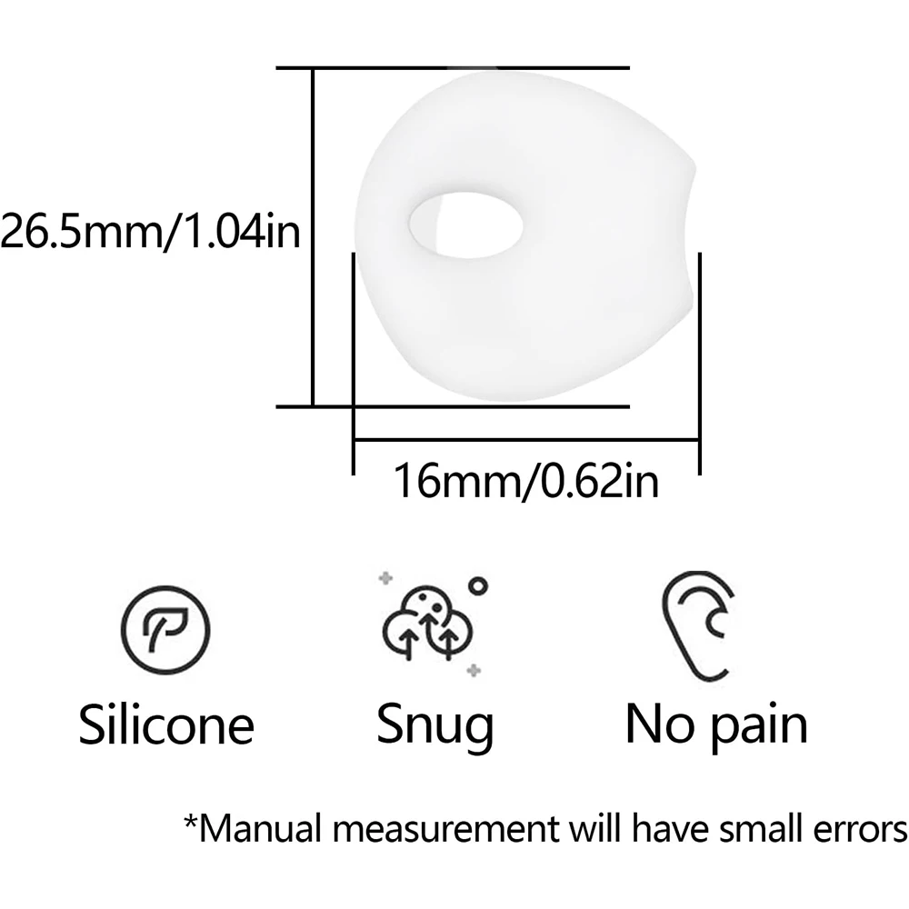 Replacement Soft Silicone Earbud Ear Tips Anti-Slip Sports Earphone Ear Covers for Apple IPhone 8S 7 6S 6Plus 5 Wired Headphones