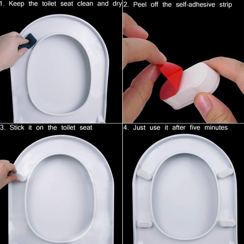Self-adhesive Toilet Seat Gasket Set Of Four Home ... – Grandado