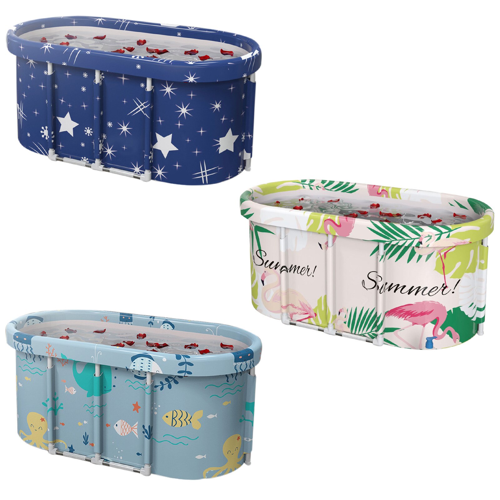 Portable Folding Adult Bathtub Children Swimming Pool Large Thickened Freestanding Bathtub Bath Bucket Bath Sauna Bathing Tub