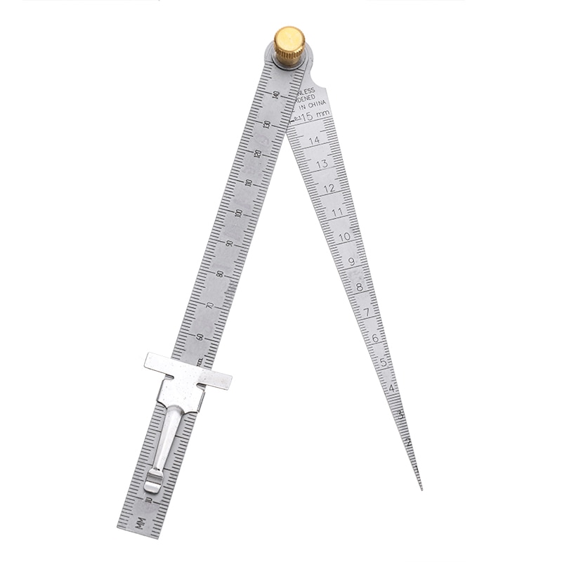 Calibrador cónico de soldadura, regla de profundidad de acero inoxidable, inspección de orificios para herramienta de medición, 1 ud.