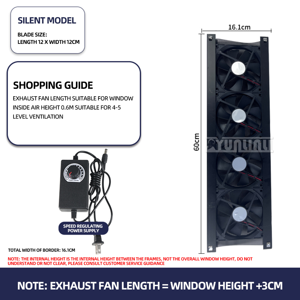 Window Exhaust Fan Silent Exhaust Machine Fresh Air Fan Efficient Kitchen Ventilation System Abluftventilator Für Küche: Mixed Color