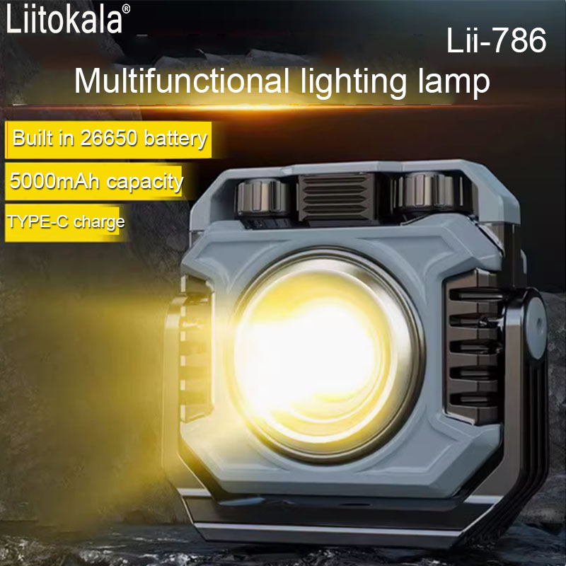 Liitokala lf -986 mini arbeidslys led + cob 500lm type-c ladegrensesnitt 5 v 1a innganger innebygd  in 1200 mah batteri lommelykt: Default Title