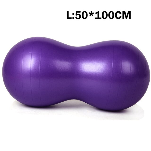 Large Size Peanut Yoga Ball Body Building Balance Ball Anti-Burst Pilates Ball Home Exercise Equipment Fitness ball: Purple
