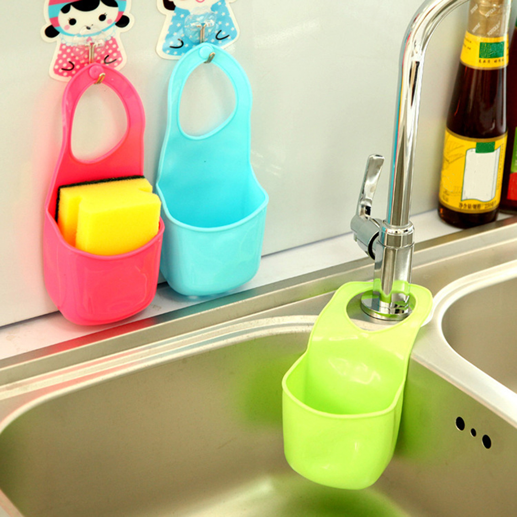 estilo fregadero de cocina baño colador organizador almacenamiento esponja titular bolsa herramienta