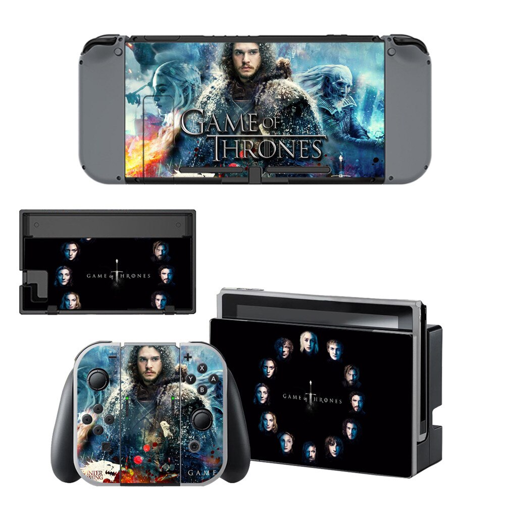 10 stile Cool Game Of Thrones Stil Vinyl Aufkleber Haut Aufkleber Für Nintend Schalter NS NX Konsole & Joy-con Spiel Zubehör: Style 8