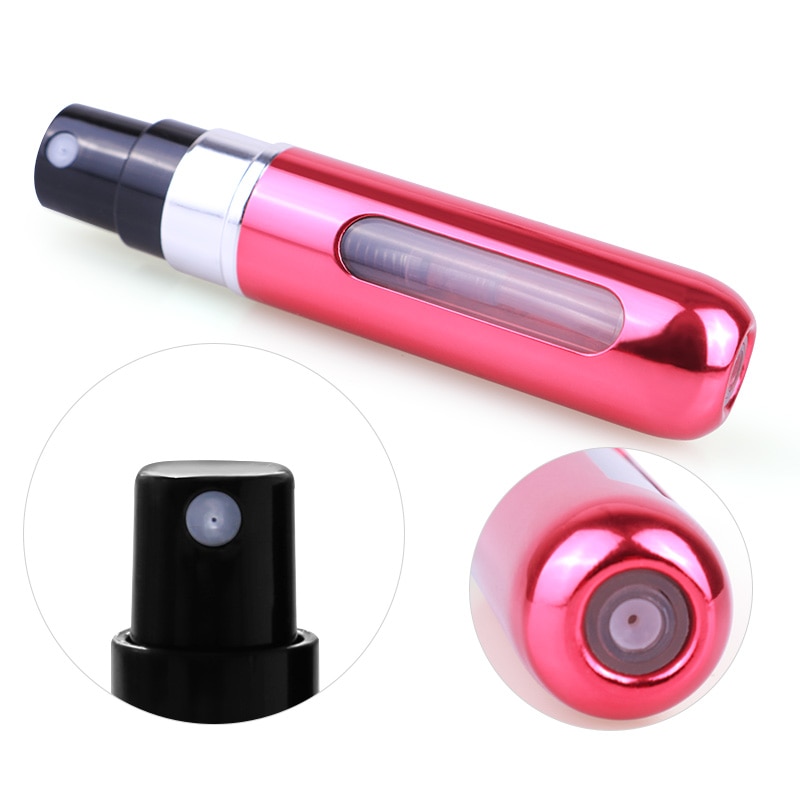 7 kleuren 5ml Draagbare Mini Aluminium Parfum Verstuiver Fles Lege Navulbare Parfum Spuit Pomp Flessen Voor Toeristische