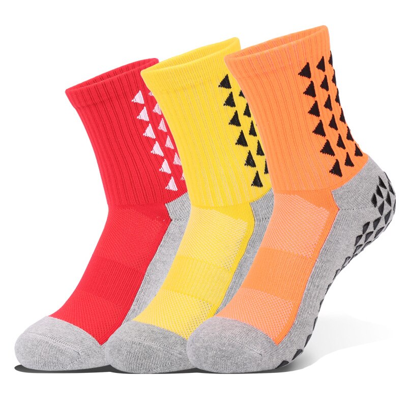 1 Pair Sport Socks Anti Slip Non Skid Slipper Socks with Grips for Adults Men Women Fitness Workout Play Football Sweat Socks