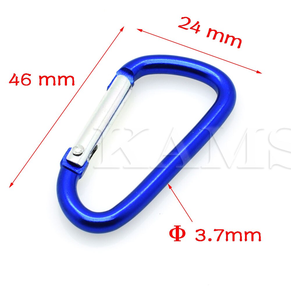 5 stks Aluminium Karabijnhaak Karabijnhaak Sleutelhanger Voor Paracord Outdoor Activiteiten Wandelen Camping 8 Kleuren