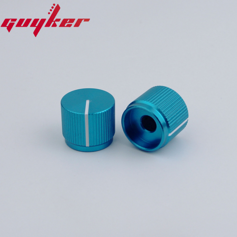 Bouton supérieur plat en aluminium pour basse électrique, 1 pièce, 16MM x 19MM x 6.0MM, disponible en cinq couleurs