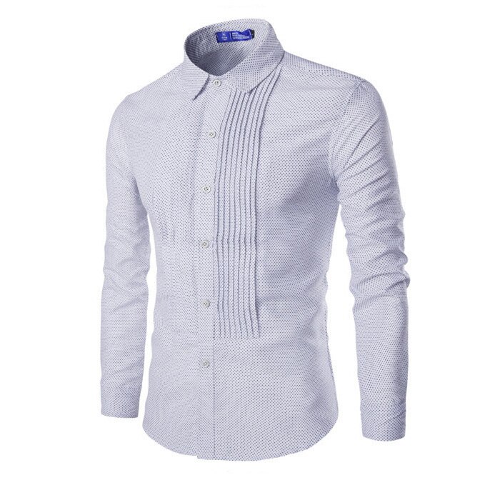 Männer frauen Casual Lange Hülse Shirt Polka Dot Business Hemd Langarm Shirt Top