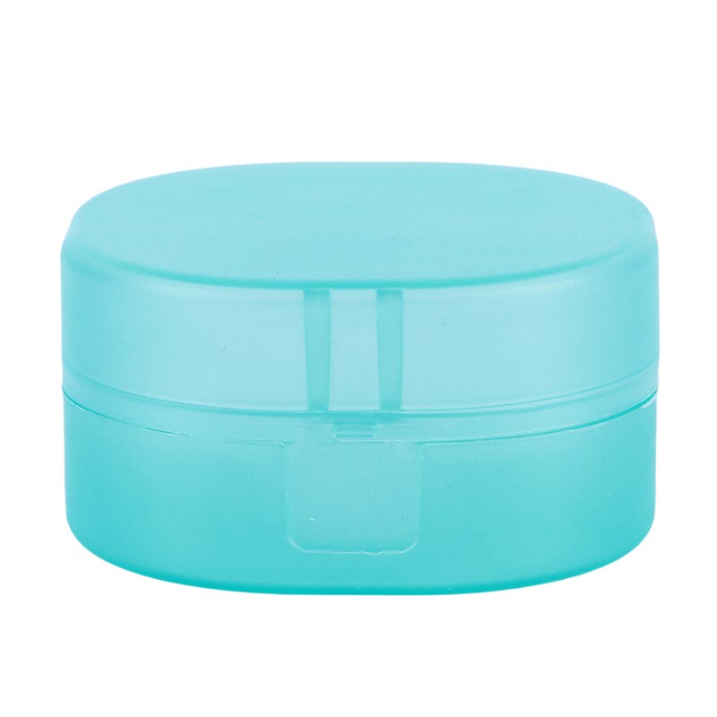 caja de jabón redonda de plástico transparente, soporte de esponja para jabón, Set de accesorios de baño para el hogar, edición de jabón, caja de jabón de: blue