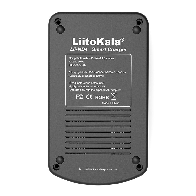 Liitokala Lii-ND4 Nimh/Cd Lader Aa Aaa Lader Lcd Display En Test Batterij Capaciteit Voor 1.2 V Aa Aaa en 9V Batterijen.