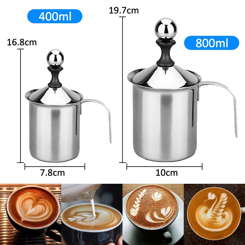 Handmatige Melkopschuimer Rvs Cappuccino Melk Creamer Schuim Mesh Koffie Foamer Creamer Keuken Applicance