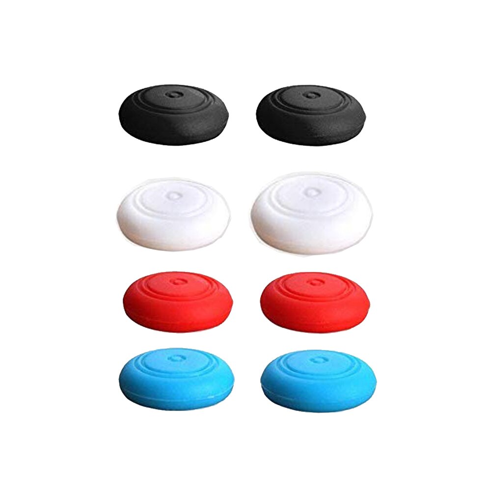 8 STUKS Siliconen Rechts & Links Thumb Grip Stick Cover Game Remote Joystick Cap Bescherm Skin Voor Nintendo Switch NS controller: Colorful