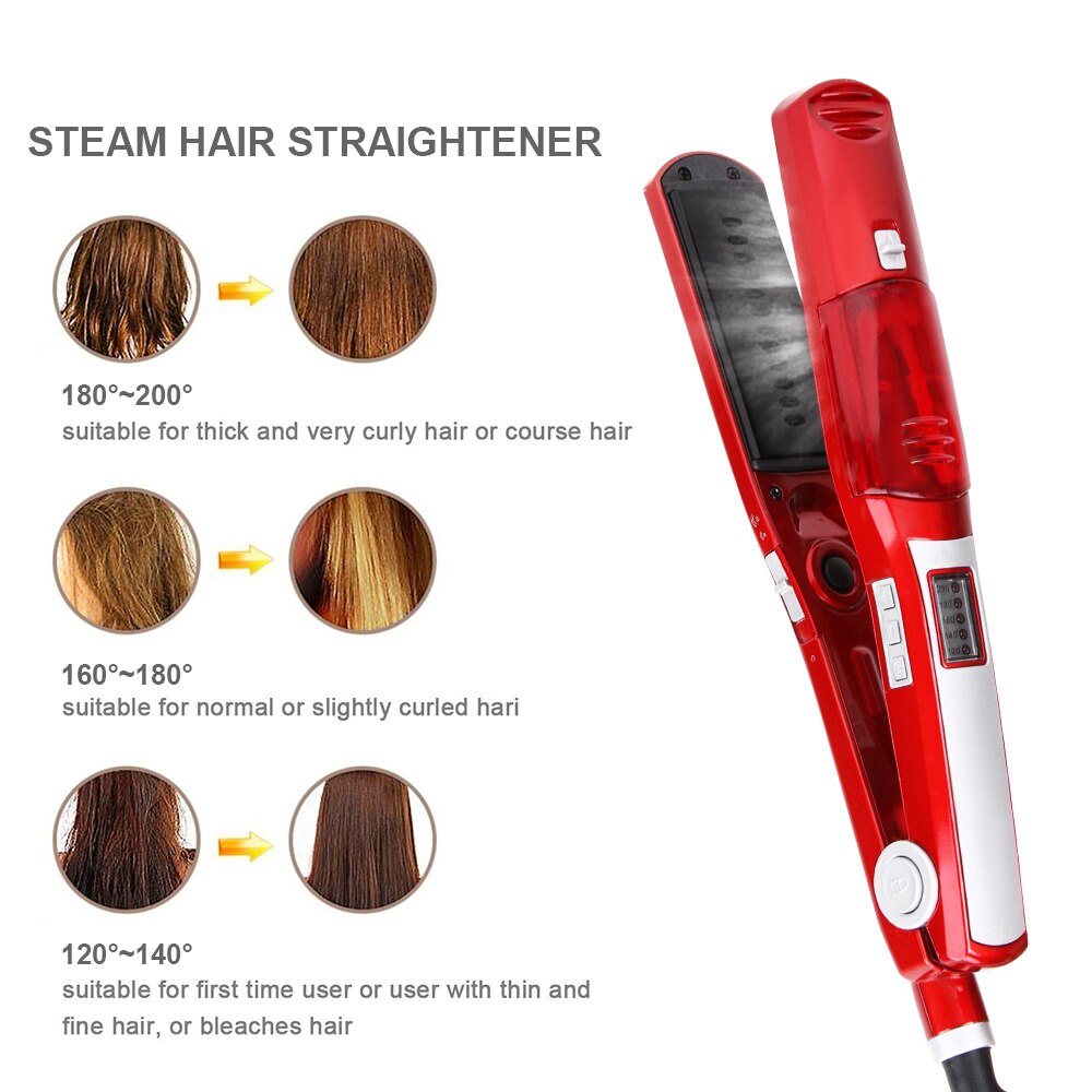 Professionele Stoom Stijltang Haar Ijzer Stoom Stijltang Water Hydraterende Styling Tool