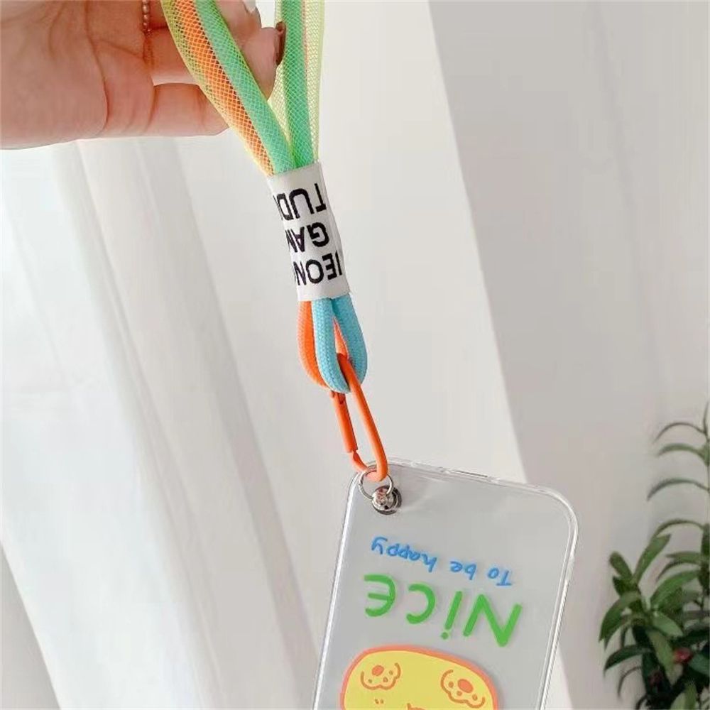 Mode Fluorescerende Kleur Multi Functie Mobiele Telefoon Lanyard Strap Voor Sleutels Rugzak Kaarthouder Leuke Hand Bandjes Korte Touw