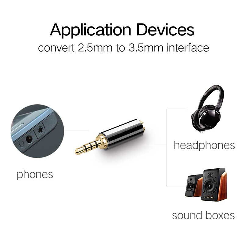 Osevporf Jack 3.5 Mm Naar 2.5 Mm Audio Adapter 2.5 Mm Male Naar 3.5 Mm Vrouwelijke Connector Voor Aux luidsprekerkabel Hoofdtelefoon Micphone