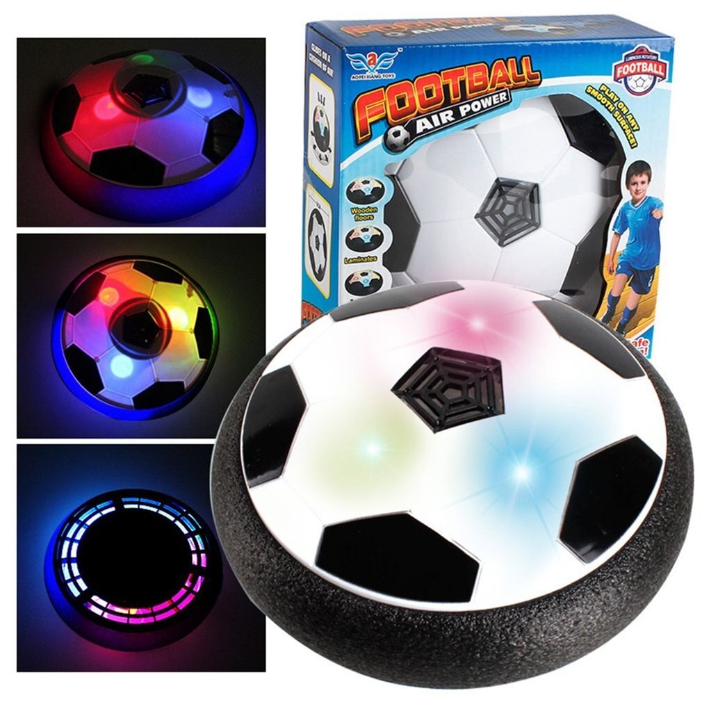18 Cm 1 Pc Air Power Voetbal Hover Bal Grappige Led Licht Knippert Bal Kleurrijke Disc Indoor Voetbal Speelgoed voor Jongens Wereld Voetbal