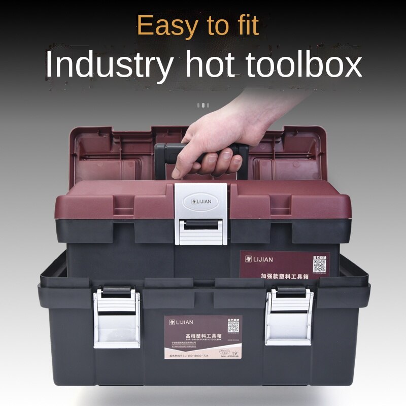 Monteur Gereedschapskist Plastic Draagbare Profesional Elektricien Tool Opslag Container Multifunctionele Caisse Een Outils Verpakking