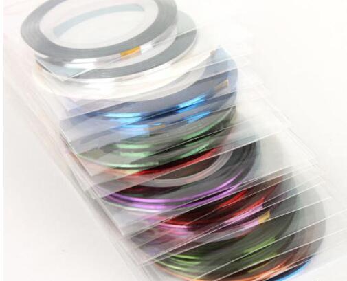 30Pcs Nail Art Kit - Striping Tape,-Nail Striping Tape 30 Pack Mutl-colors-MKL014747