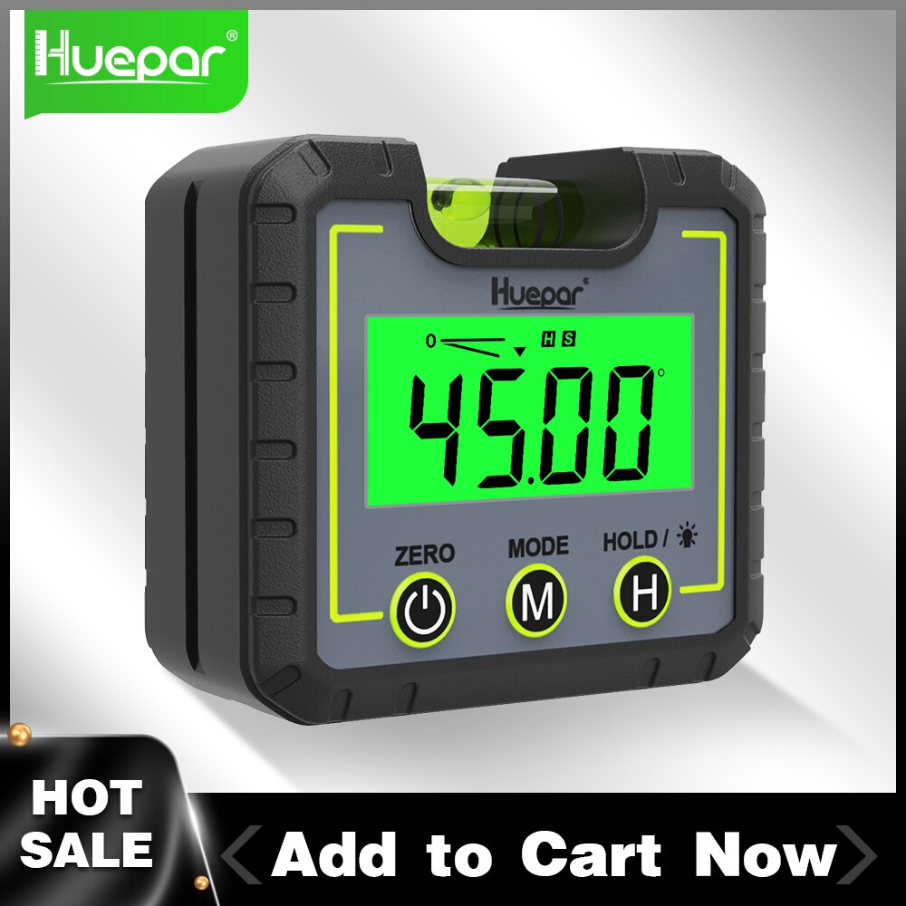 Huepar Digitale Inclinometer Level Box Gauge Hoek Meter Finder Elektronische Gradenboog Backlight Lcd Bevel Gauge Meetinstrumenten