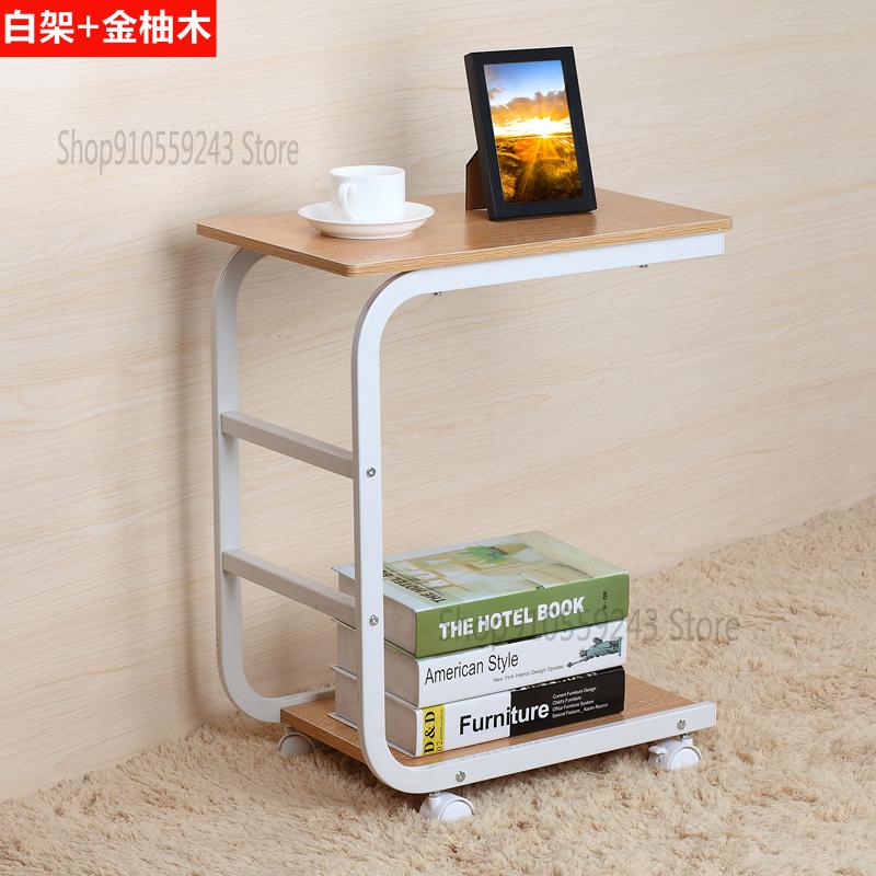 Side Table Movable Solid Wood Small Coffee Table Simple Living Room Sofa Side Table Side Cabinet Nordic Corner Table Bedside Sma: 14