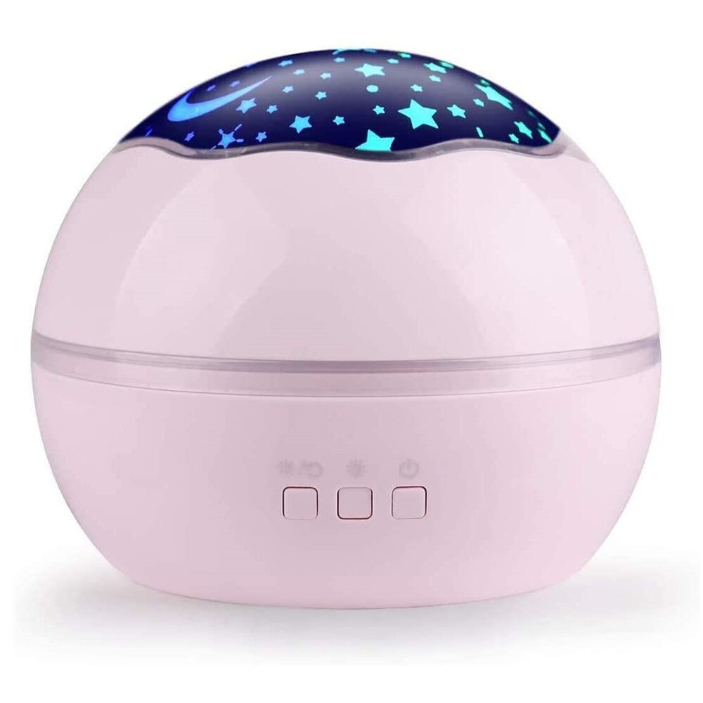 Ster Maan Ocean World Roterende Projector Nachtlampje Led Sterrenhemel Bal Projectie Lamp Voor Baby Slapen Kid Slaapkamer: Pink