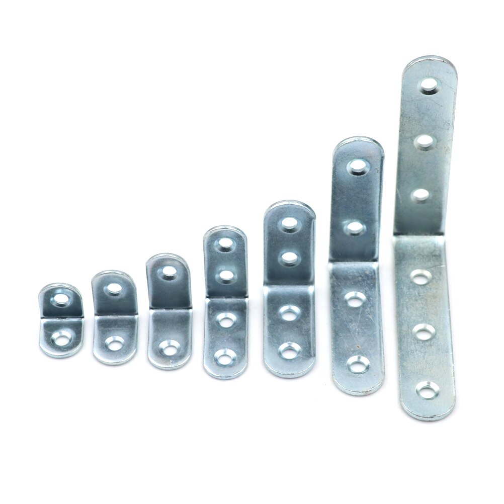10pcs Furniture Hardware Furniture Corner Brackets L Shape Stainless Steel Right Angle Bracket Window Corner Protector