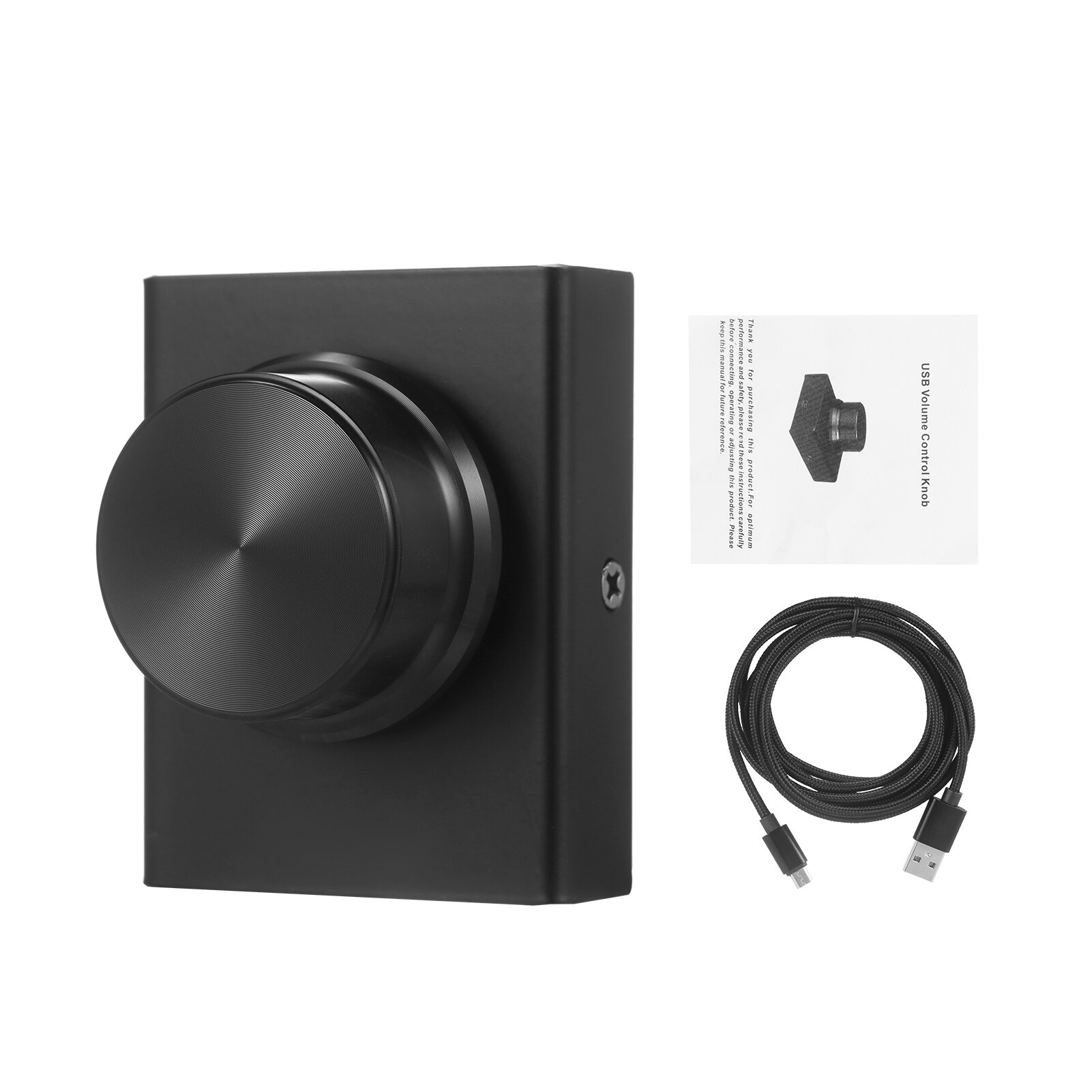 USB Volume Control Knob One Key Mute Volume Controller for Computer Laptop Plug and Play PC Speaker Audio Adjuster Compatible