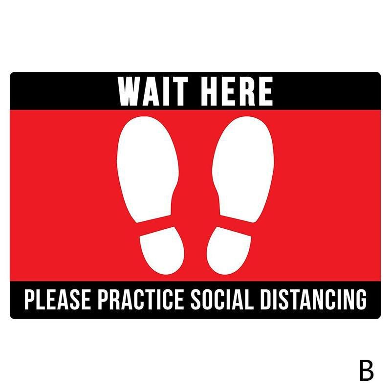 1pc stickers voor sociaal geïsoleerde vloeren, veiligheidsmarkering voor openbare ruimtes voor winkels/ziekenhuizen/fabrieken/banken/apotheken,  f5 x 5: B