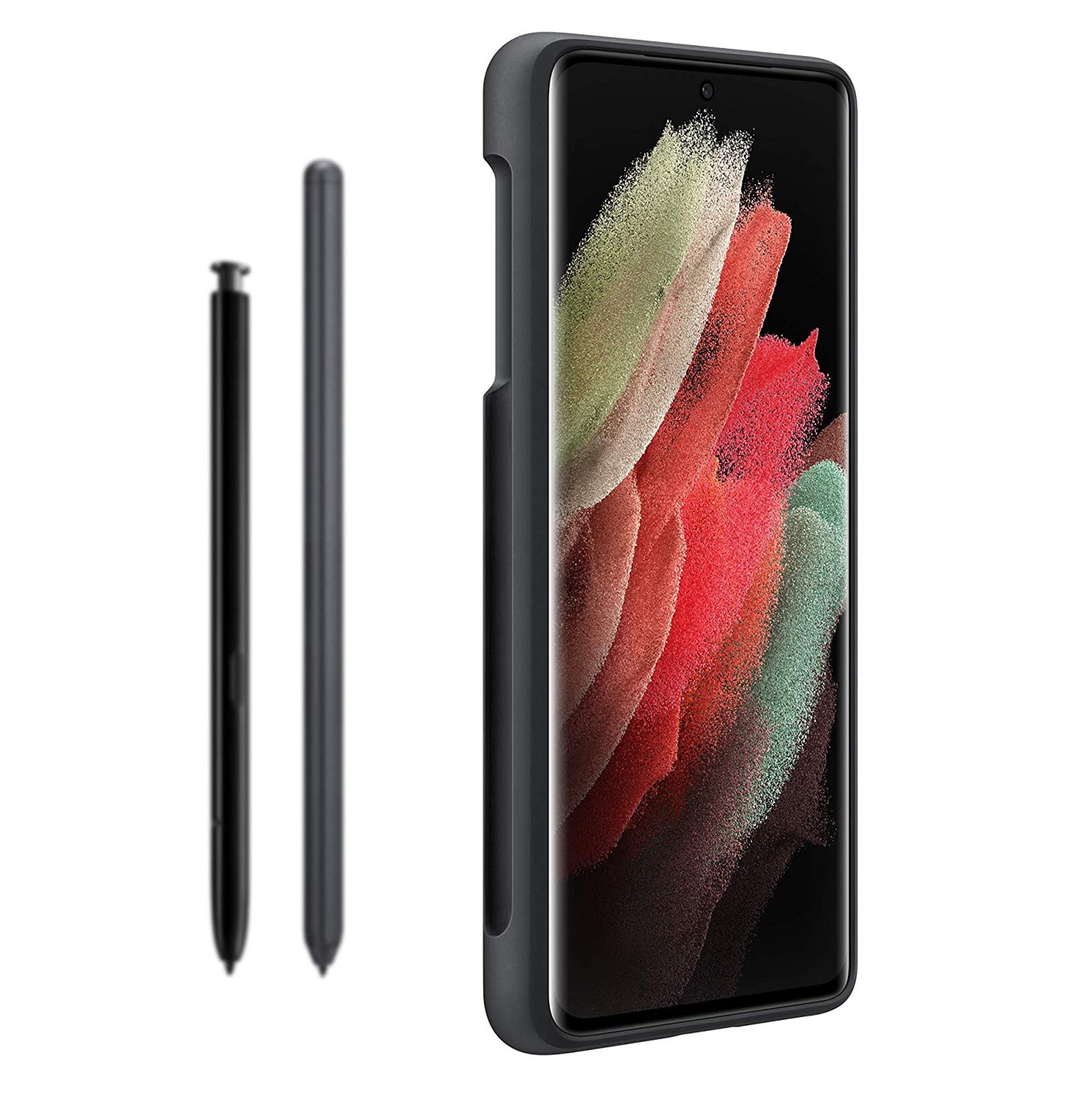 Voor Samsung Galaxy S21 Ultra Case Met S Pen Houder (S Pen Niet Inbegrepen) zachte Tpu Ingebouwde Stylus Pen Slot Originele Houder