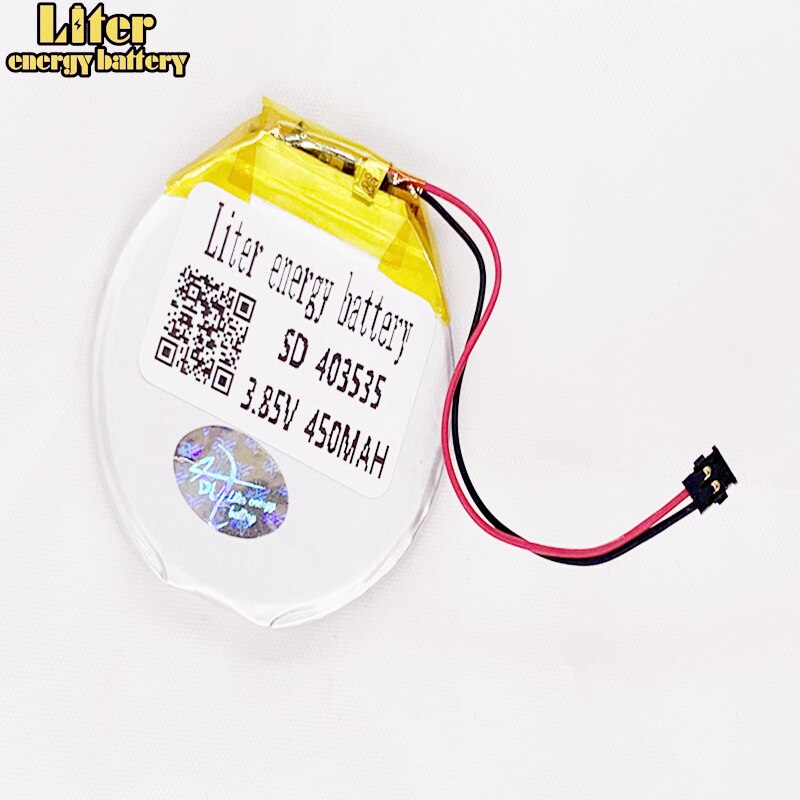 3.7V 3.85V 403535 450mAh Rechargeable li Polymer Round battery For Smart watch Finow x3 Finow x5 replace lem5 lem 5