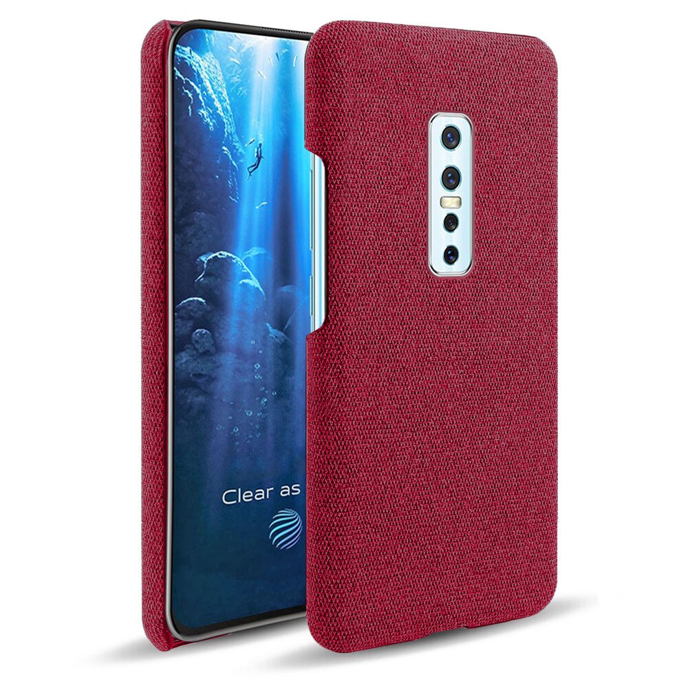 Custodie in tessuto per Vivo V17 PRO custodia rigida in tessuto retrò sottile per Vivo V17 PRO V17pro 6.44 "1909 co1910 Coque: For Vivo V17 PRO / Red
