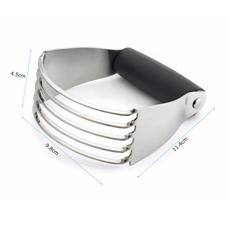 Stainless Steel Dough Blender Pastry Cutter Flour Butter Mixer Pastry Blender With Rubber Handle Biscuit Pizza Cutter Chopper: Default Title
