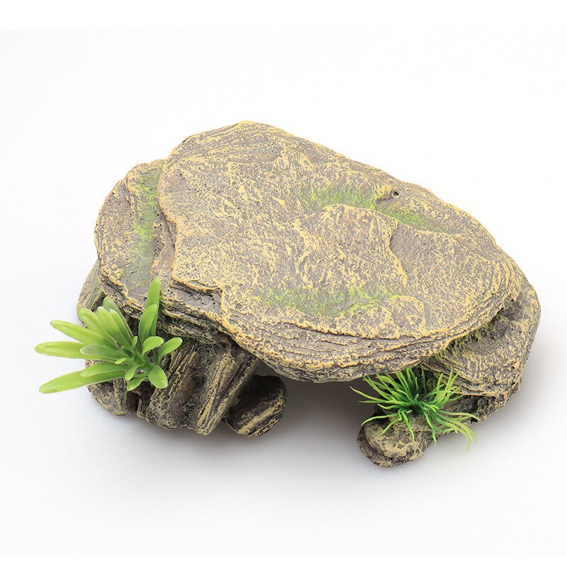 Rebord étagé pour Aquariums et Terrariums, plate-forme de bassin de reptiles lézard Gecko, ornement d&#39;aquarium de grotte de poisson: Default Title