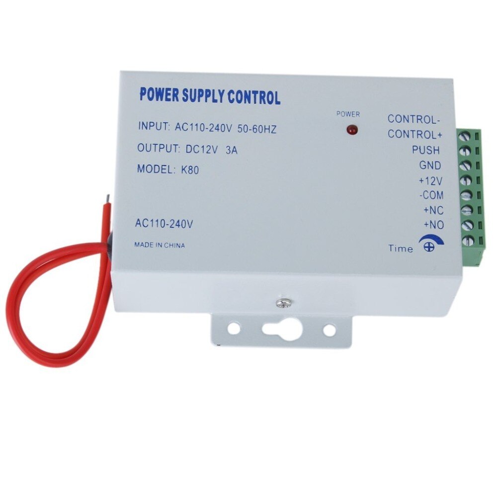 YobangSecurity AC 110-240 V DC 12 V 3A Voeding Voor Deur Toegangscontrole Wereldwijd Voltage