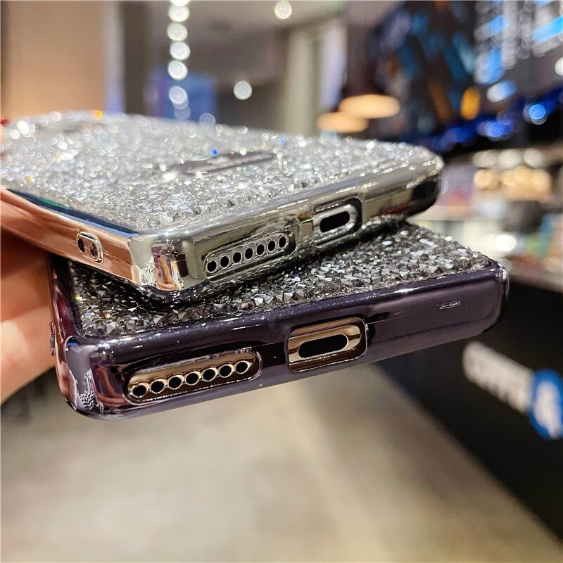 Luxury Plating Rhinestone Diamond Glitter Case For huawei Mate 30 40 Pro P40 pro Silicone Sexy Girly Back Cover Accessories