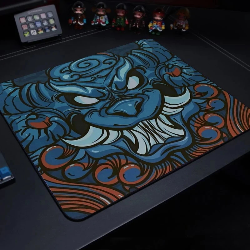 Esports-Tiger-Tapis de souris de jeu Bonito Mouse Sub, tapis de bureau Gamer, polymères protecteurs, Anime Cartoon: Rouge