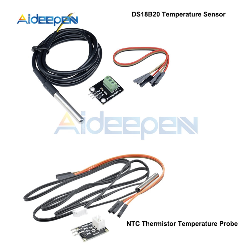 Temperatuur Sensor Module Kit DS18B20 Temperatuursensor Waterdichte Kabel/NTC Thermistor Temperatuur Probe voor Adruino